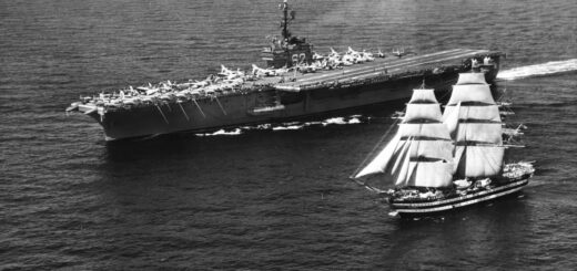 The Amerigo Vespucci and the USS Independence